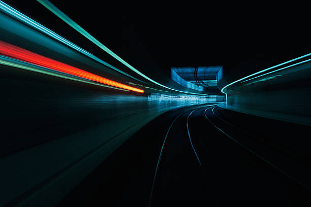 istock The train passes through the tunnel 576749706