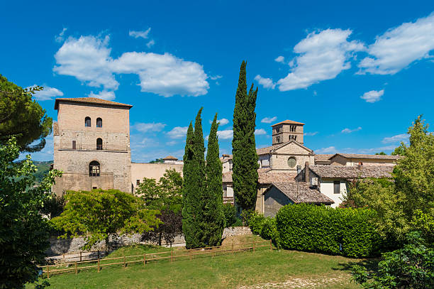 Abbey of Farfa (Lazio, Italy) It's one of the most famous catholic abbeys of Europe. Benedictine Order, located about 60 km from Rome. rieti stock pictures, royalty-free photos & images
