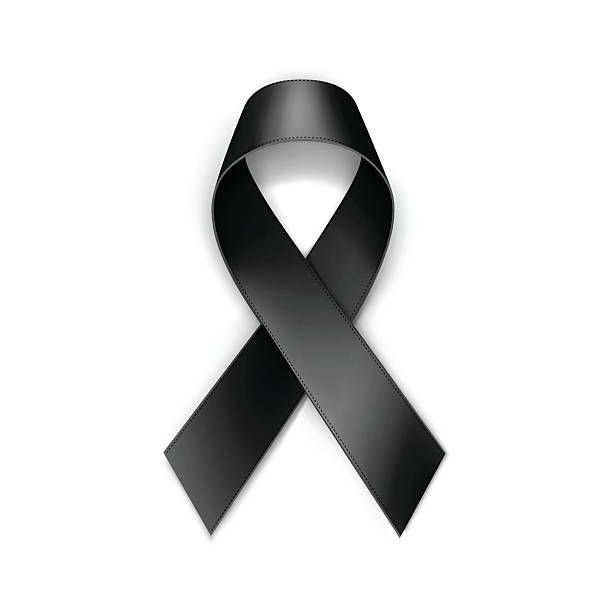 istock Vector Black Breast Cancer Ribbon Isolated on White Background 576753174