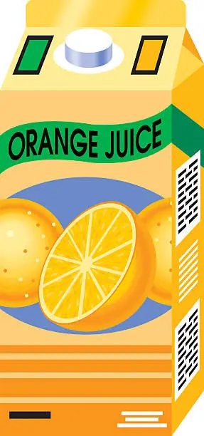 Vector illustration of Can of generic frozen orange juice concentrate