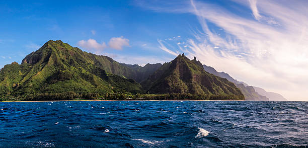 istock Panoramic view of Na Pali coast from the ocean, Kauai 576892092
