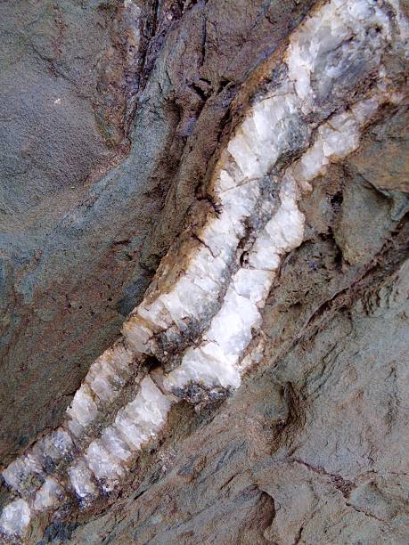 istock Close up of stone surface with quartz vein 576894604