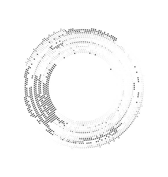 ilustraciones, imágenes clip art, dibujos animados e iconos de stock de borde de fondo de los círculos de forma de ruta de puntos - frame circle funky spotted