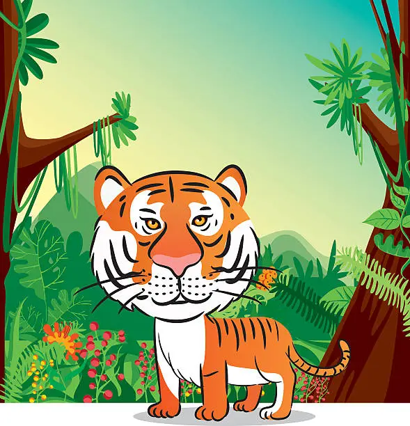 Vector illustration of Tiger