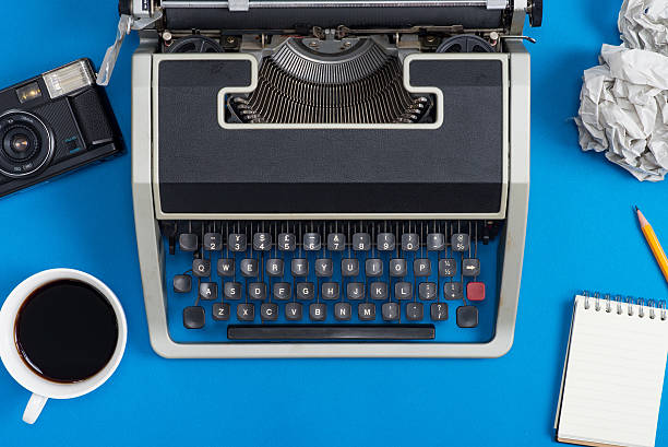 istock Typewriters and retro business image 576897810