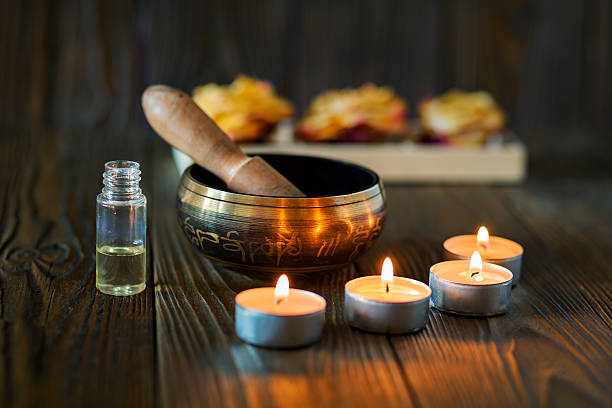 istock Singing Bowl and oil 576904022