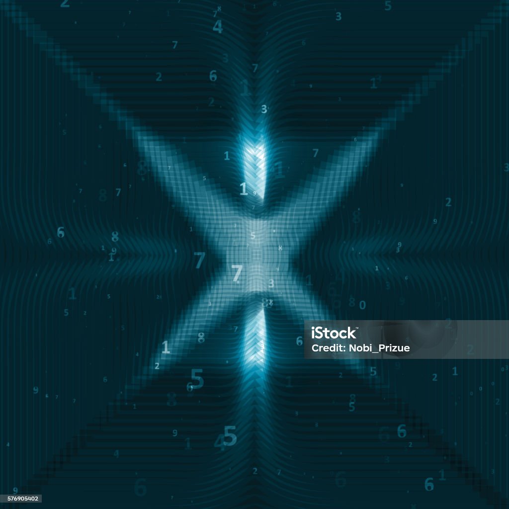 Digital Code Background Stock Illustration - Download Image Now ...