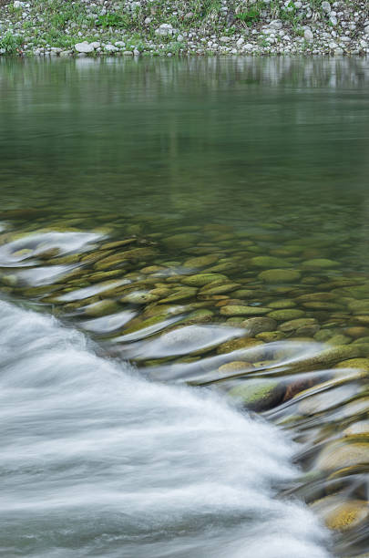 Water flowing thrugh the cascade on a stream