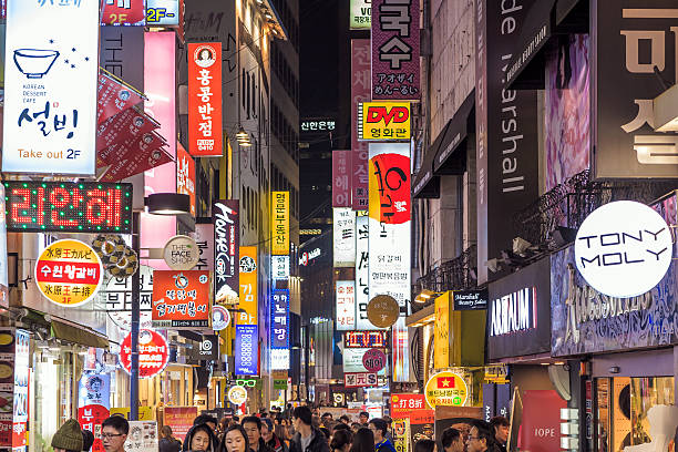 istock Myeong-Dong Neon Lights in Seoul 576908116