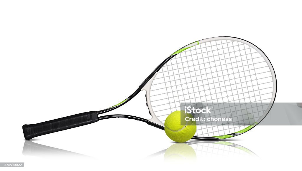 Tennis rackets Tennis rackets and ball on white background Tennis Racket Stock Photo