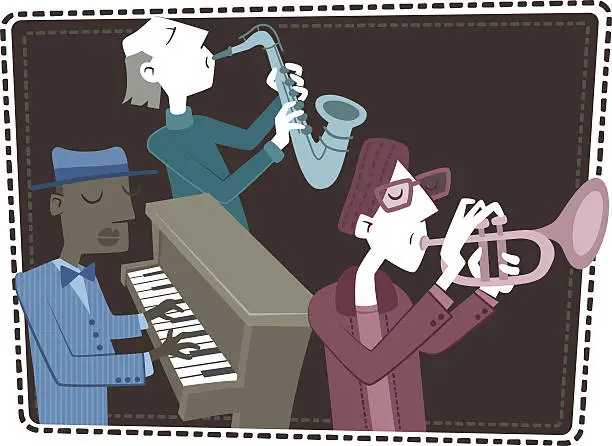 Vector illustration of Jazz band