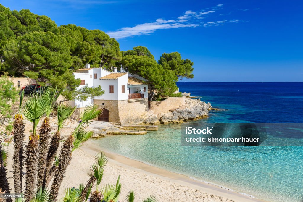 Cala Gat bei Ratjada, Mallorca - schöner Strand und Küste - Lizenzfrei Spanien Stock-Foto