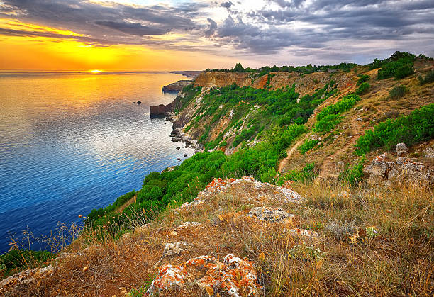 istock Dramatic sunset at cape fiolent. Crimea 576913322