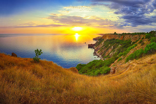istock Dramatic sunset at cape fiolent. Crimea 576913838