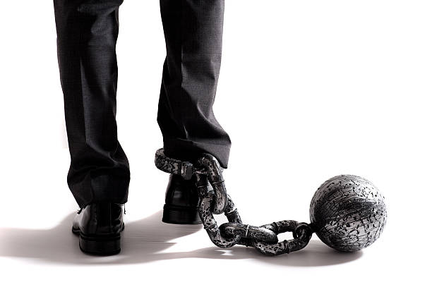 istock Shackles and men foot 576915092