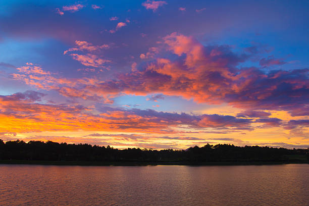 istock Summer sunset on the lake 576915592