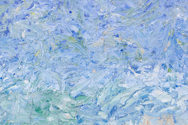 istock Oil painting light blue abstract background. 576917632