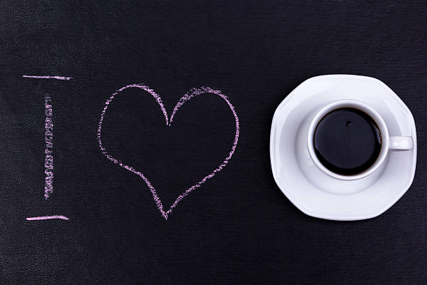 istock Ground with i love text and cup of coffee 576921122