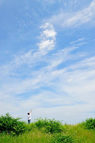 Blue sky and women