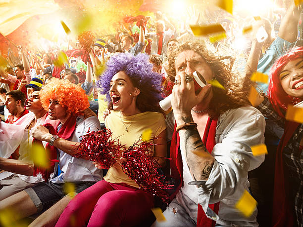 istock Sport fans: Group of cheering fans 576921760