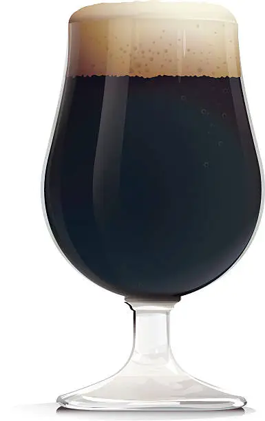 Vector illustration of Beer glass Stout