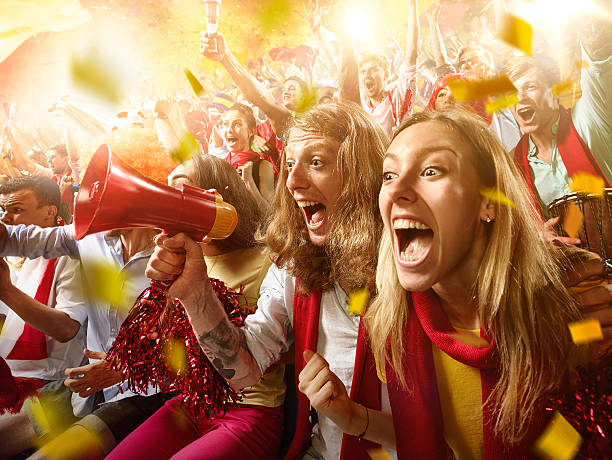 istock Sport fans: Group of cheering fans 576921810