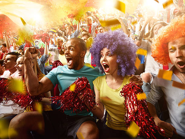 istock Sport fans: Group of cheering fans 576921854