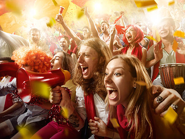 istock Sport fans: Group of cheering fans 576922174