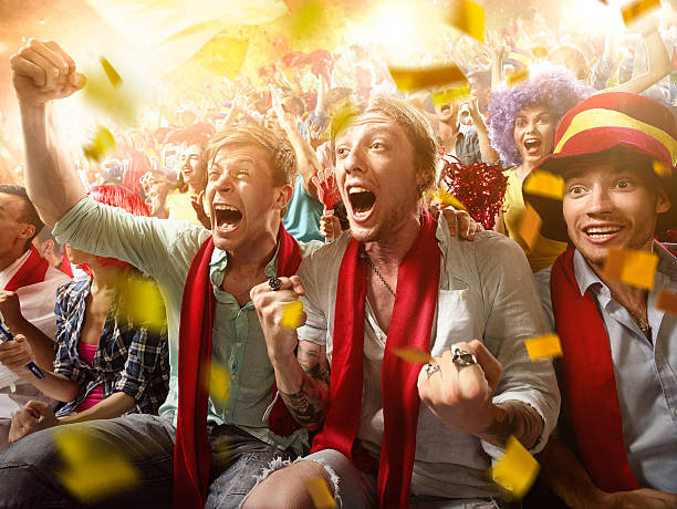 istock Sport fans: Group of cheering fans 576922190