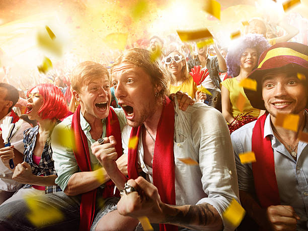 istock Sport fans: Group of cheering fans 576922212