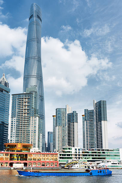 istock Self-propelled barge on the Huangpu River, Shanghai, China 576924058