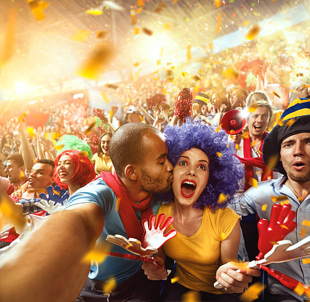 istock Sport fans: Couple in love 576924832