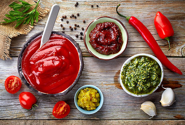 istock various sauces on wooden table 576925950