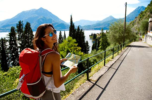 istock Happy girl hiking. 576927230
