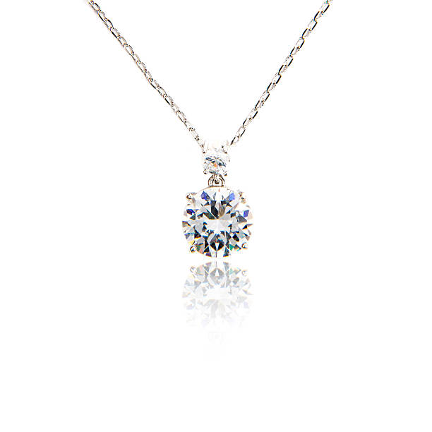 istock Fashion diamond pendant isolated on white 576927322