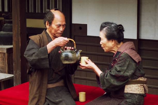 istock Traditional Japanese couple tee time 576928196