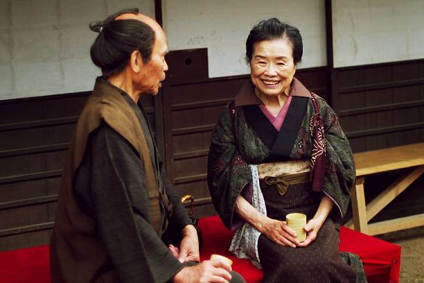 istock Traditional Japanese couple tee time 576928256