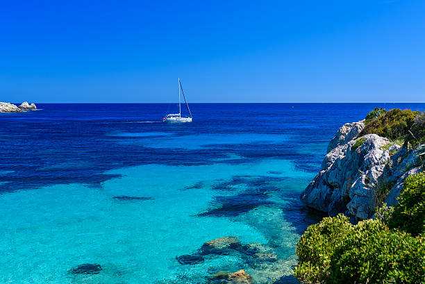 istock Sailing boat at cala Ratjada, Mallorca - beautiful coast 576928962