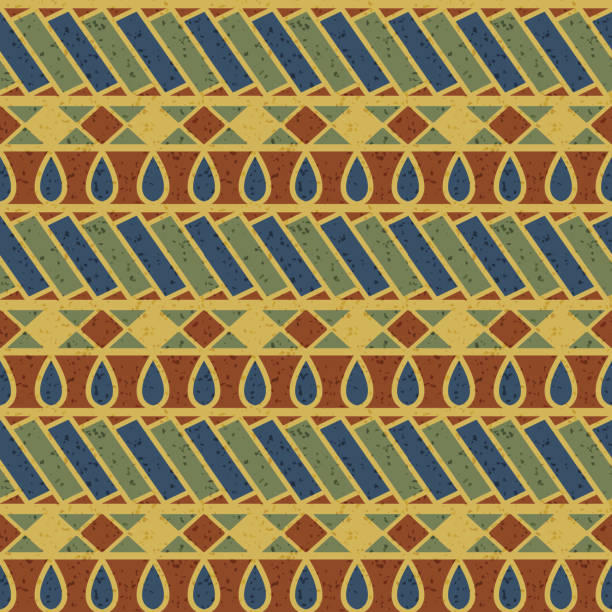istock Antique seamless background image of vintage check water drop square 576929482