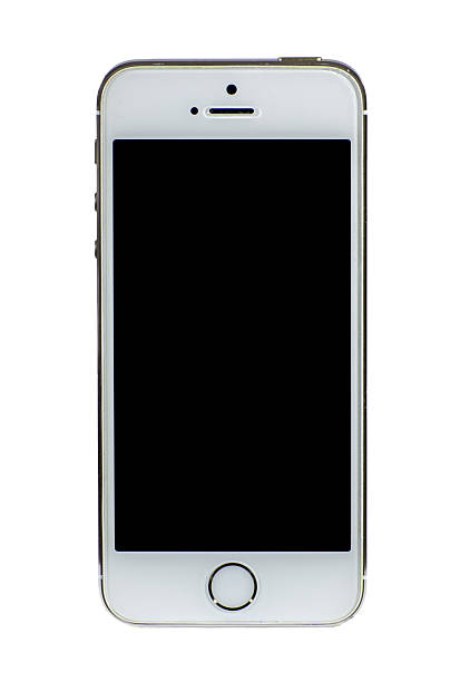 Used Iphone 5S isolated on white stock photo