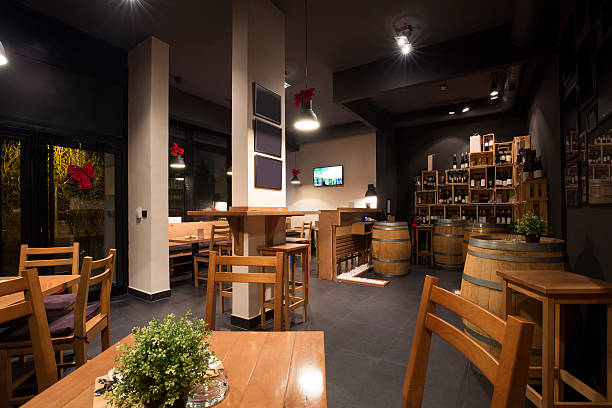 istock Interior of a modern wine bar 576931006