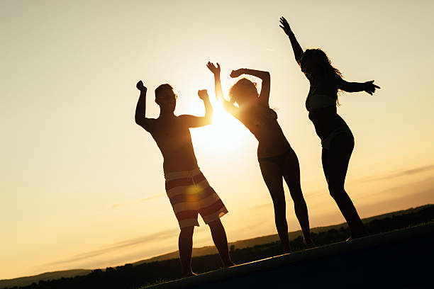 istock Friends partying during summer sunset 576933544