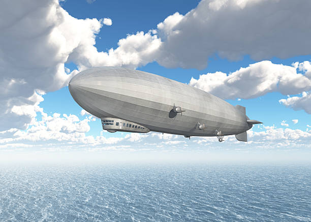 istock Airship over the sea 576934436