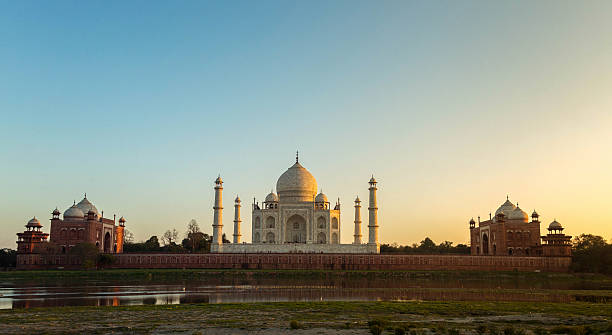 istock Wide angle view of Taj Mahal, Agra, India 576935182
