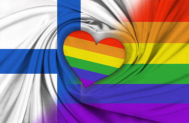 istock Finnish and Gay flag 576938070