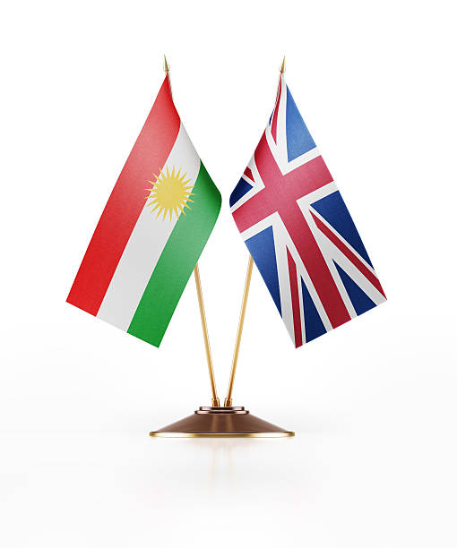 istock Miniature Flag of Kurdistan and Great Britain 577304316