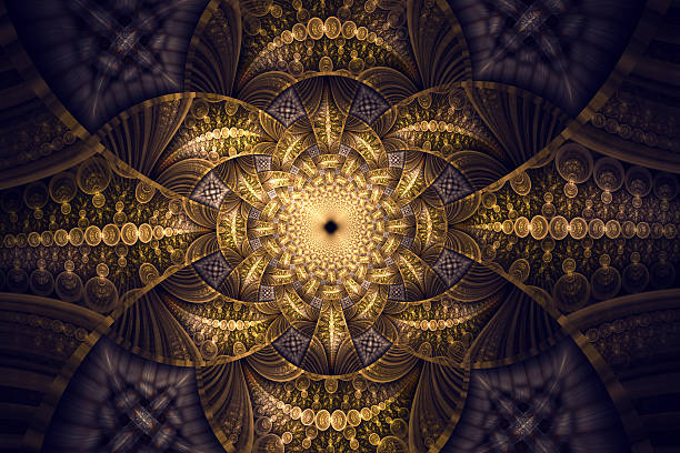 istock Abstract fractal fantasy wallpaper brown pattern. 577304430