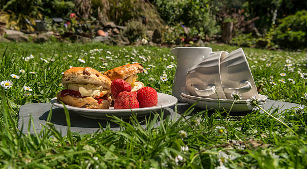 cornish śmietana herbata - cornish cream tea zdjęcia i obrazy z banku zdjęć