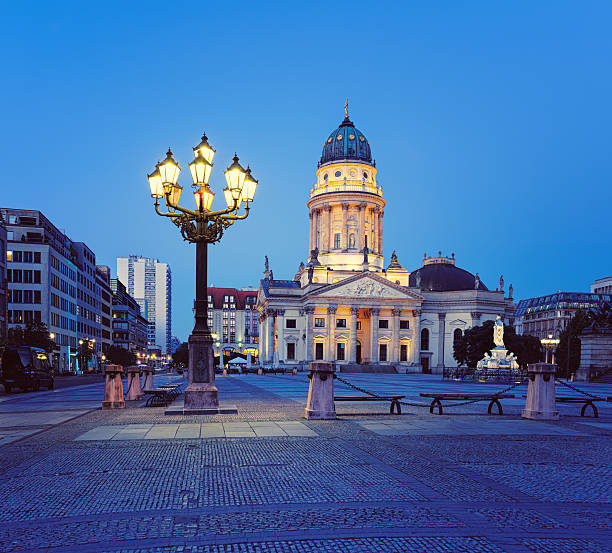 istock German Cathedral on Gendarmenmark in Berlin at night 577305778