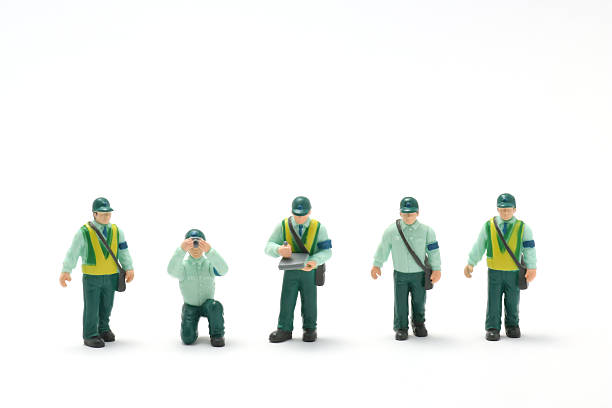 istock Male police officers on white background. 577306136